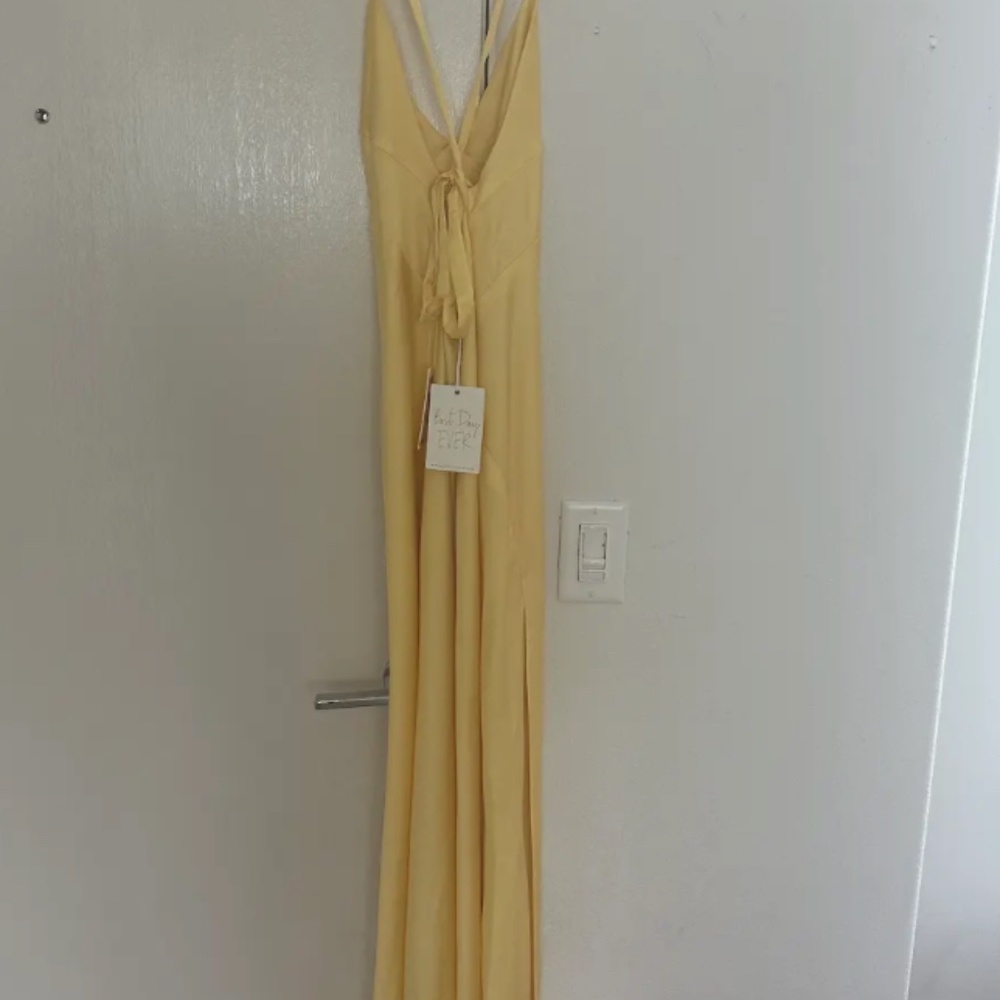 Show Me Your MuMu Anderson Maxi Dress in Yellow Luxe Satin - Picture 4 of 6
